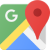 Google Maps logo icon with colorful pin marker and map interface design